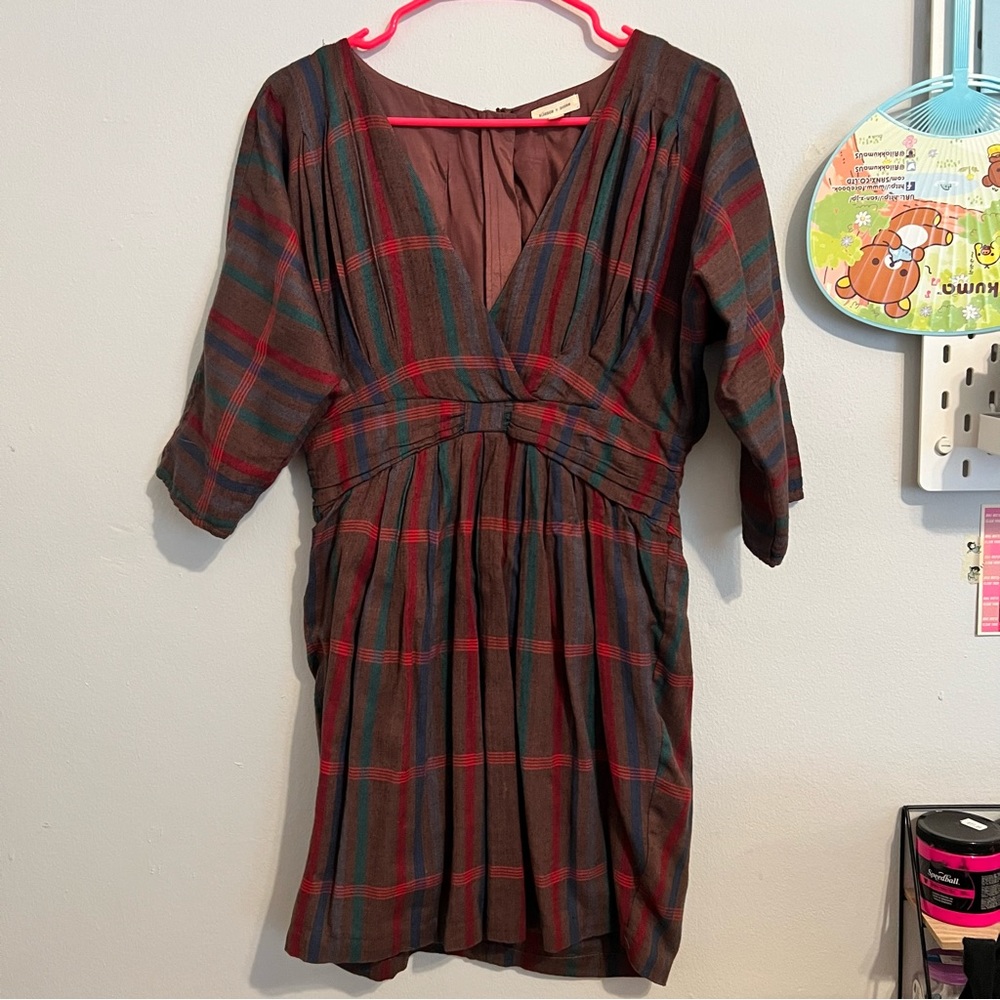 Silence and Noise Deep V-Neck Dress